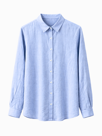 0039 Italy 0039 Italy Mira Linnen Blouse lichtblauw