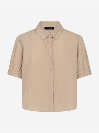 IBANA Ibana Bonnie Taft Zijde Blouse ostra beige