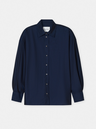 Closed Cape Shirt Blouse dark night