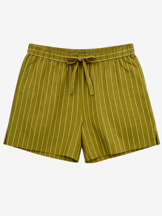 Zenggi Amsterdam Zenggi Amsterdam Striped Flint Drawstring Short fern green