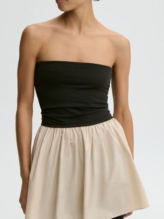 Malene Birger Malene Birger Marcia Korte Jurk oyster grey