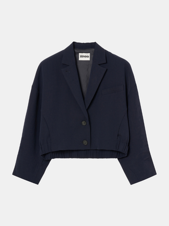 Zenggi Amsterdam Zenggi Amsterdam Japanse Crepe Blouson Jacket midnight blue