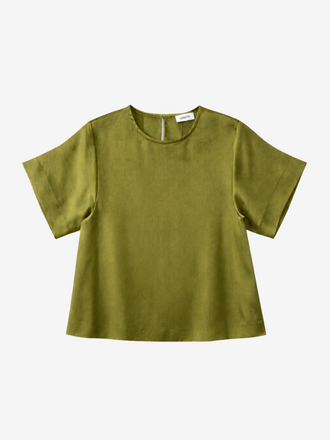 Zenggi Amsterdam Zenggi Amsterdam Satin Top fern green