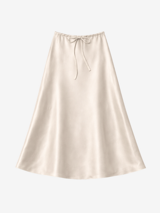 Zenggi Amsterdam Zenggi Amsterdam Satin Drawstring Skirt chalk