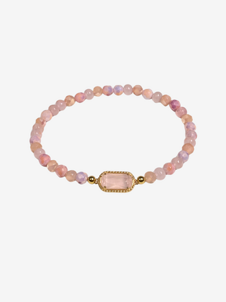 Armband Rozekwarts roze