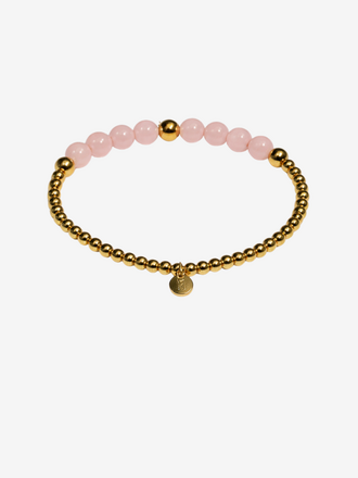 Armband Rozekwarts goud
