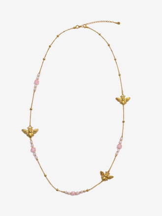 Ketting Goud Bij en Bloem