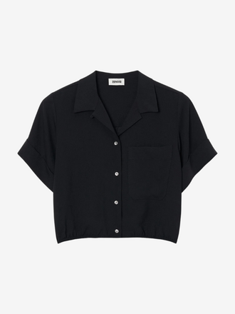 Zenggi Amsterdam Zenggi Amsterdam Fluid Cropped Shirt black