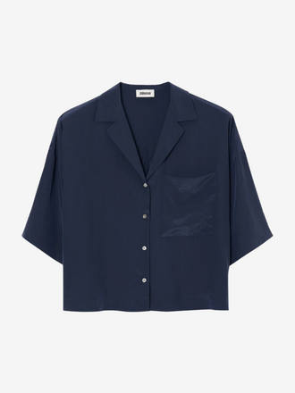 Zenggi Amsterdam Zenggi Amsterdam Technosilk Boxy Shirt japan blue