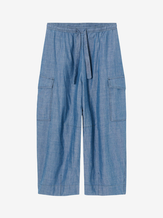 Zenggi Amsterdam Zenggi Amsterdam Denim Chambray Cargo Pants mid blue