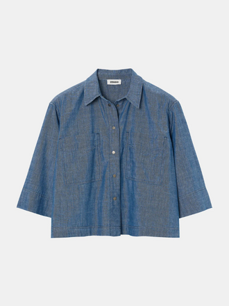 Zenggi Amsterdam Zenggi Amsterdam Denim Chambray Shirt mid blue