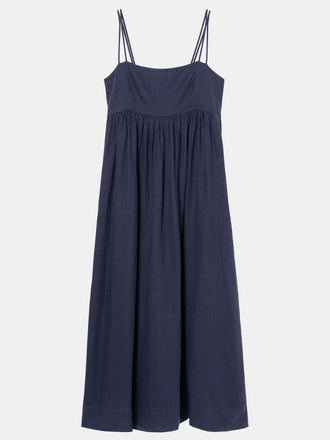 Zenggi Amsterdam Zenggi Amsterdam Washed Linen Summer Dress indigo