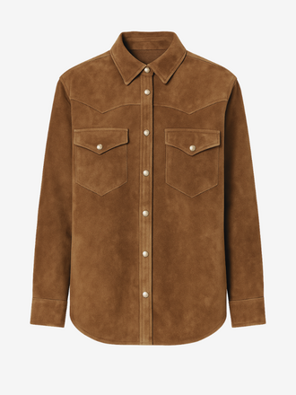 Lois Lois Porter Pocket Suede Blouse bison