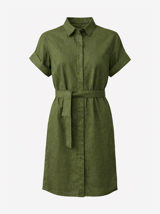 0039 Italy 0039 Italy Derby Linnen Jurk groen