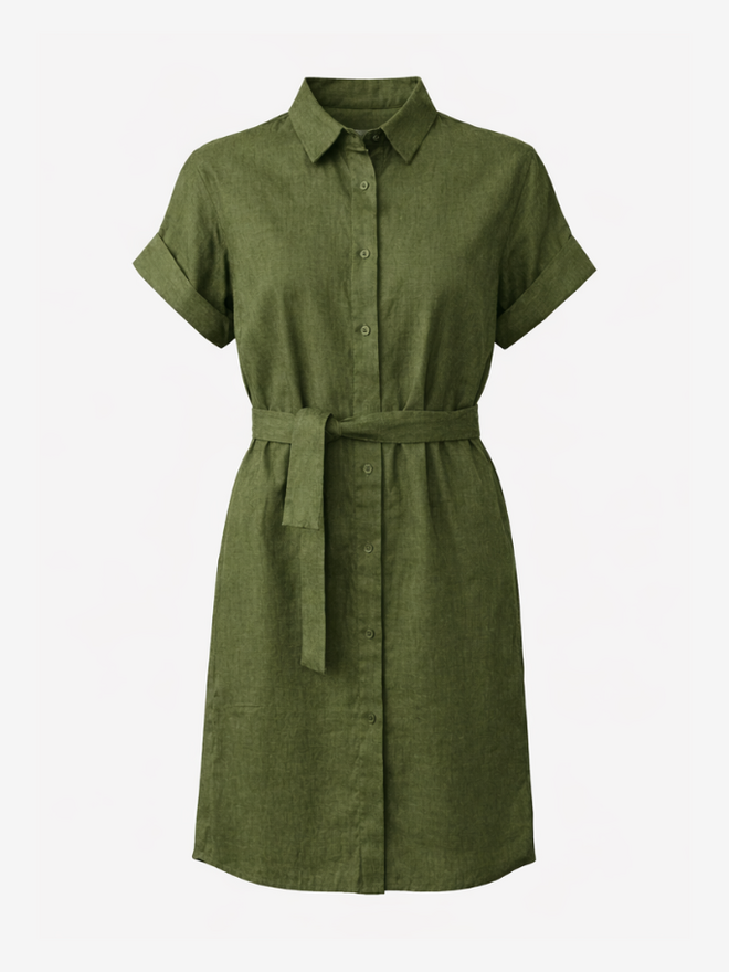 chinese dress ladies HYDRA LONG LINEN DRESS – Mediterraneo Boutique Italiana main image 1