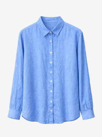 0039 Italy 0039 Italy Mira Linnen Blouse madonna blauw