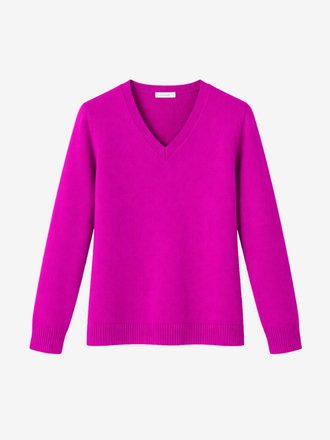 Absolut Cashmere Absolut Cashmere Anatola V-hals Trui purple neon