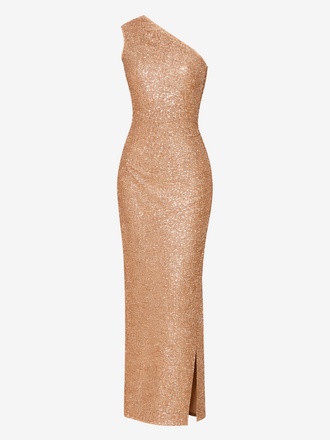 ACCESS ACCESS Jurk glitter brons