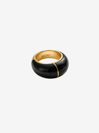 ADORN ADORN Moon Ring black natural