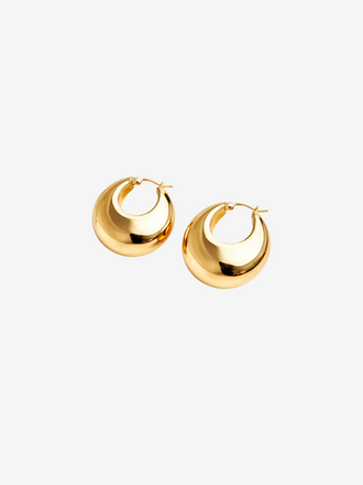 ADORN ADORN Moon Drop Earring Large gold high polish