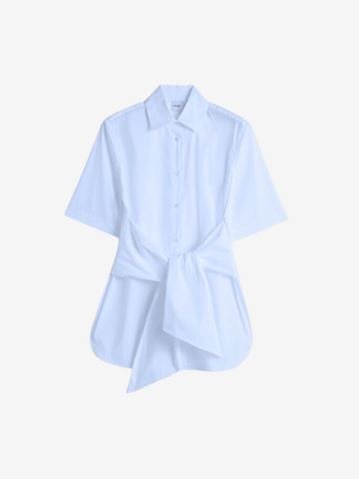 Aspesi Aspesi Cotton Bow Shirt sky blue