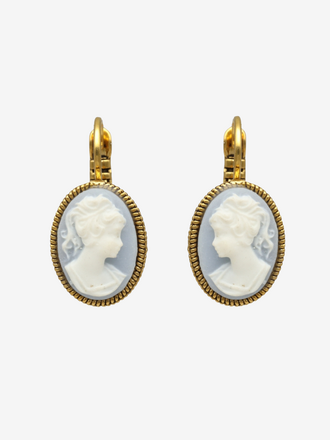 Camps & Camps Camps & Camps Oorbellen Cameo Blue groot