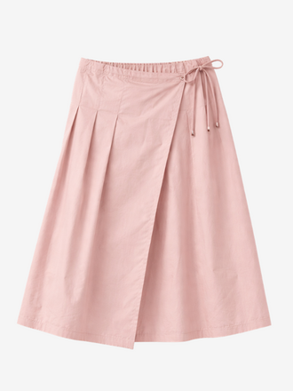 La Salle La Salle Pleated Wrap Skirt mauve
