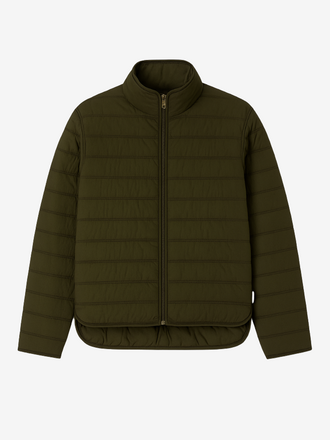 Closed Closed Quilted Zip Jacket forest green