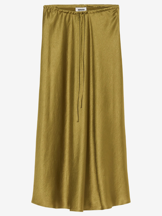 Zenggi Amsterdam Zenggi Amsterdam Satin Drawstring Skirt fern green