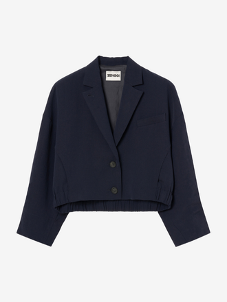 Zenggi Amsterdam Zenggi Amsterdam Japanse Crepe Blouson Jacket midnight blue