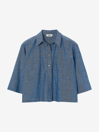 Zenggi Amsterdam Zenggi Amsterdam Denim Chambray Shirt mid blue