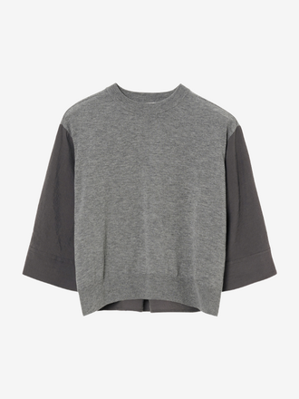 Zenggi Amsterdam Zenggi Amsterdam Silk Nylon Knit Mix Top slate