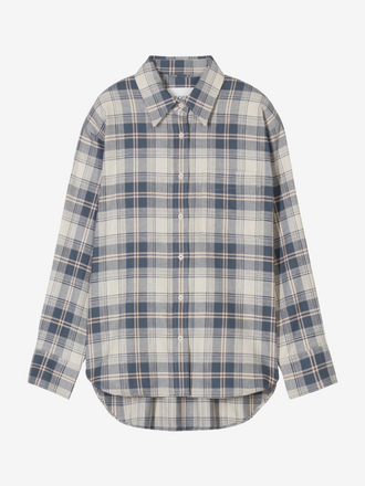 Closed Closed Oversized Checked Shirt graphite blue