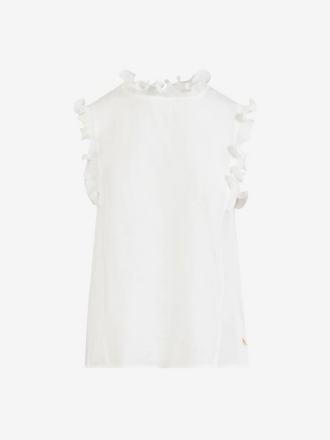 Coster Copenhagen Coster Copenhagen Top with ruffles Off White