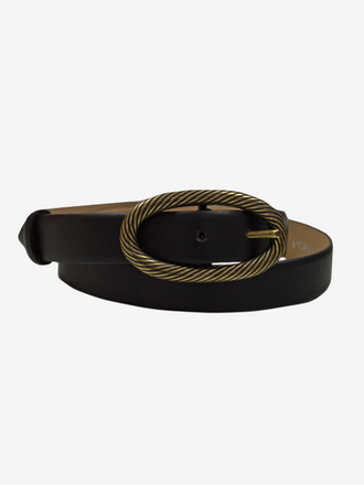 Post & Co Post & Co Leather Belt Maine Oil nero goud