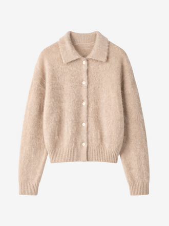 Des Petits Hauts Des Petits Hauts Alpolo Gebreid Vest latte