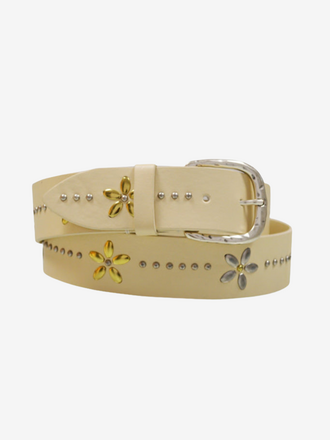 Post & Co Post & Co Leather Belt Vintage Panna