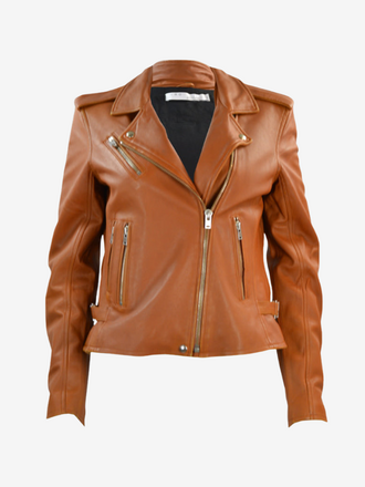 IRO IRO Newhan jacket leer Cognac