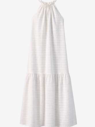 Niù Niù Long Dress Leap white