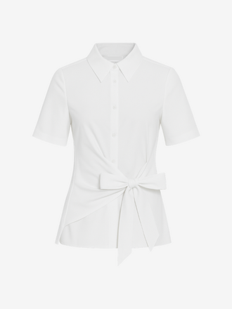 La Salle La Salle Side Tie Wrap Skirt white