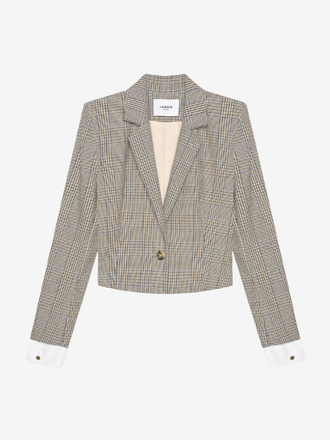 Janice Janice Stan Blazer beige ruit