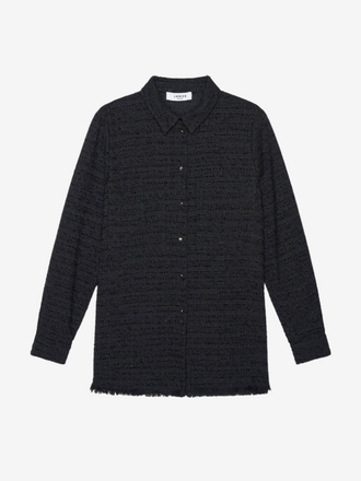 Janice Janice Blouse Tweed Lurex zwart