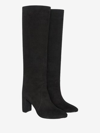 Janice Janice Roman Hoog Suede Laars zwart