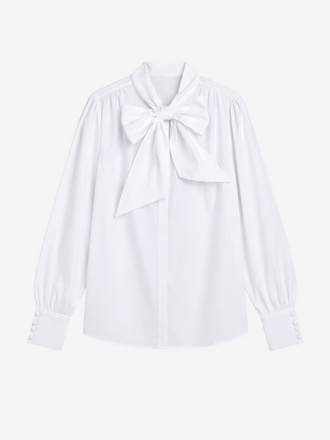 Janice Janice Kilian Blouse met Strik wit