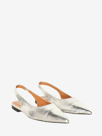 Janice Janice Slingback Loafer Leer zilver