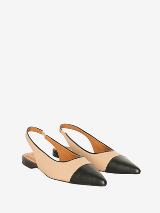 Janice Janice Slingback Loafer Leer nude/zwart