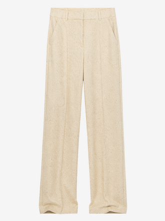 La Salle La Salle Wide Leg Trousers natural melange