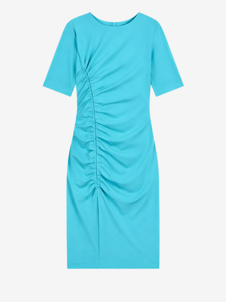 La Salle La Salle Side Gather Dress acqua