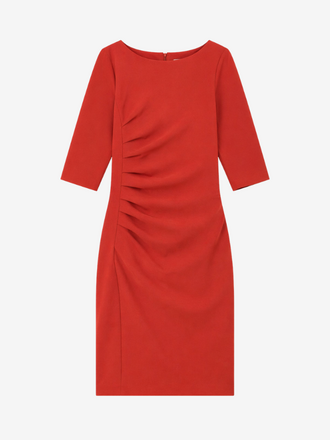 La Salle La Salle Dress Side Pleats terracotta