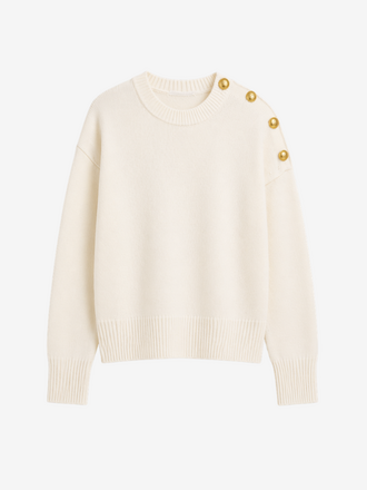 Majestic Filatures Majestic Filatures Ronde Hals Trui milk